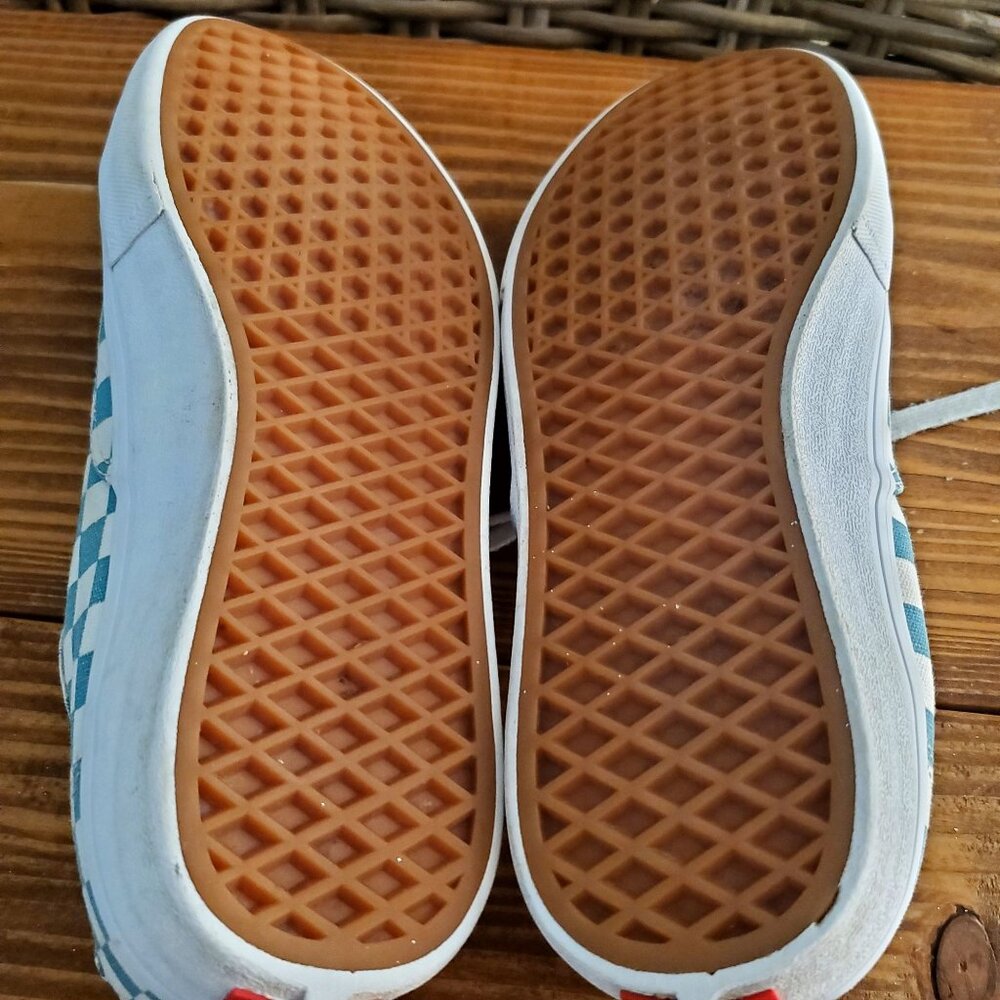 Vans Blue & White Checkerboard Canvas Lace-Up Sneakers Skateboard Mens Size 9.5 - Picture 13 of 15